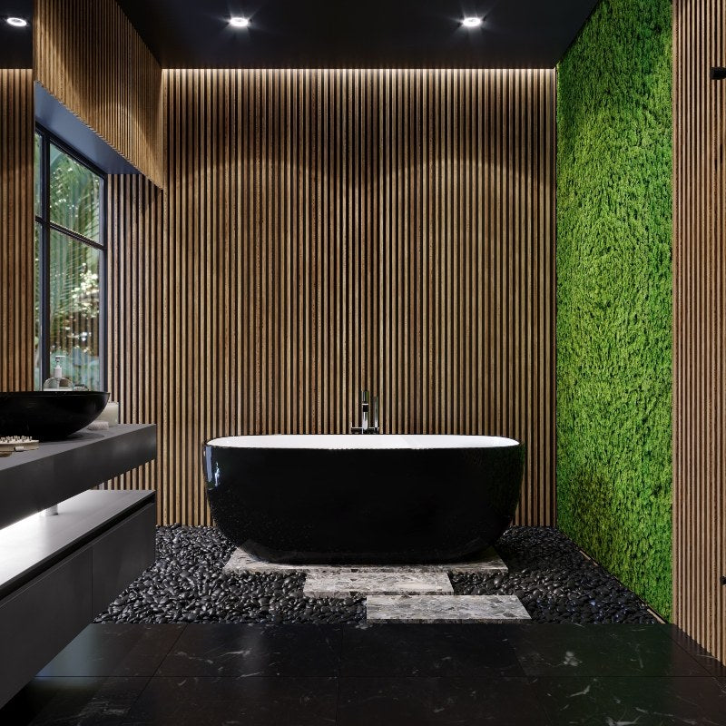 BelBagno Sapphire Black Freestanding Bath