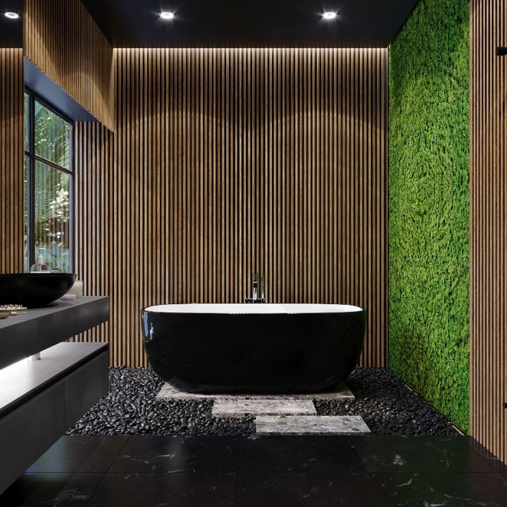 BelBagno Sapphire Black Freestanding Bath