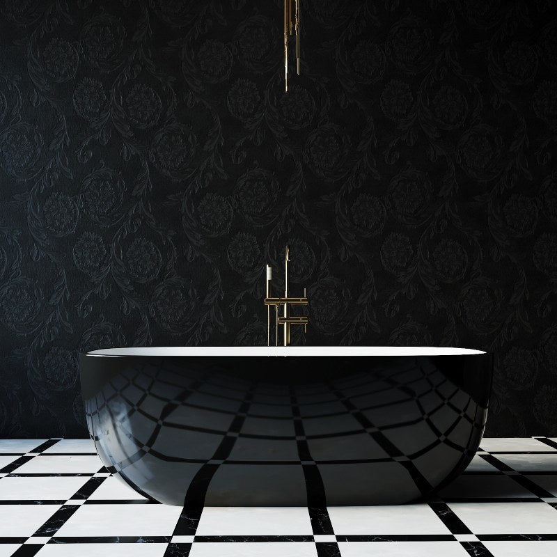 BelBagno Sapphire Black Freestanding Bath