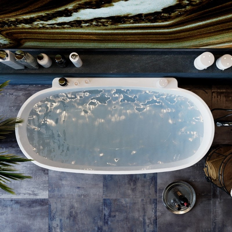 BelBagno Palermo Back to Wall Freestanding Bath