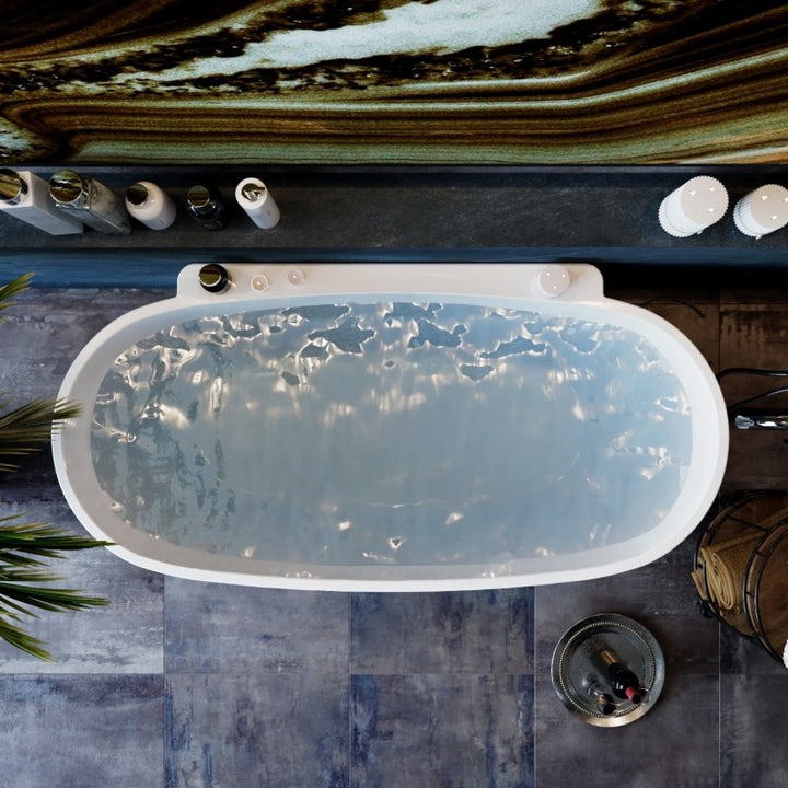 BelBagno Palermo Back to Wall Freestanding Bath