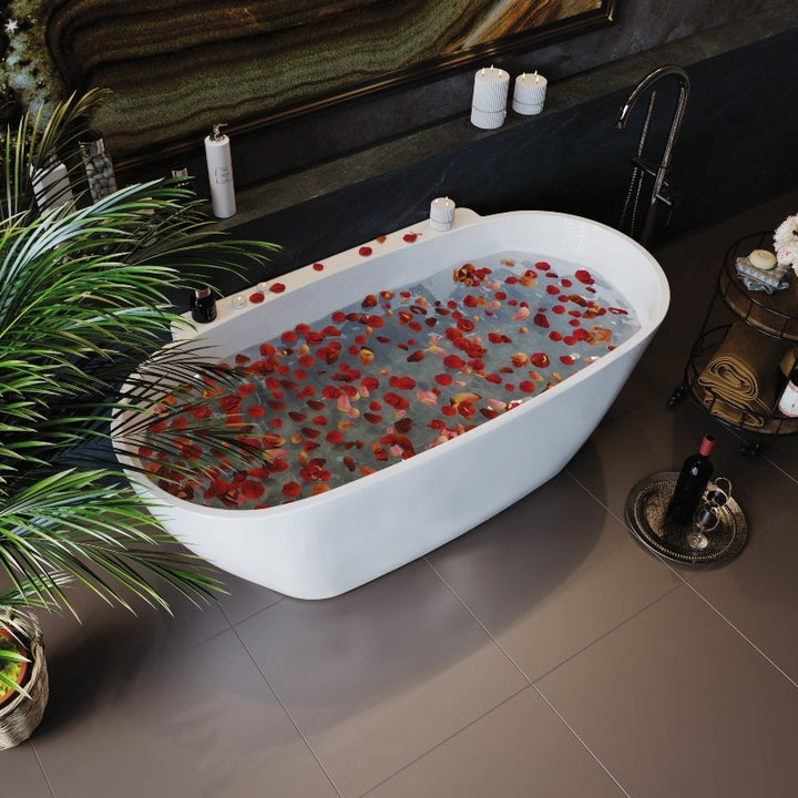 BelBagno Palermo Back to Wall Freestanding Bath